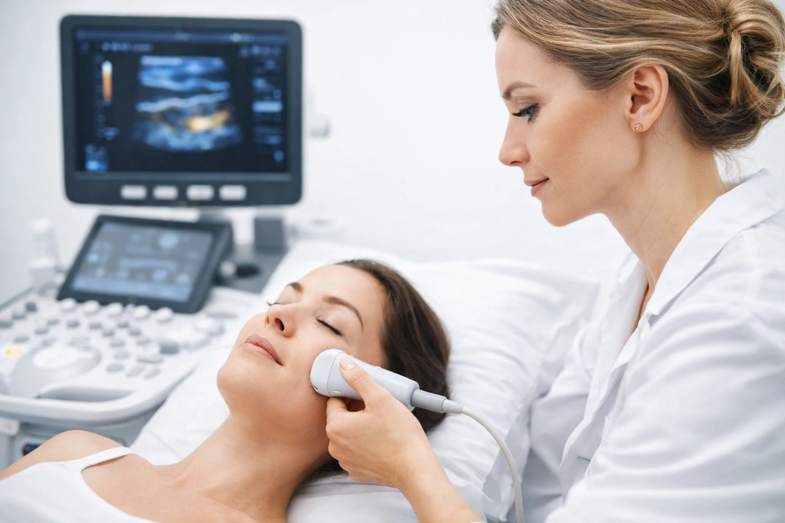 Ecografia del volto per medicina estetica